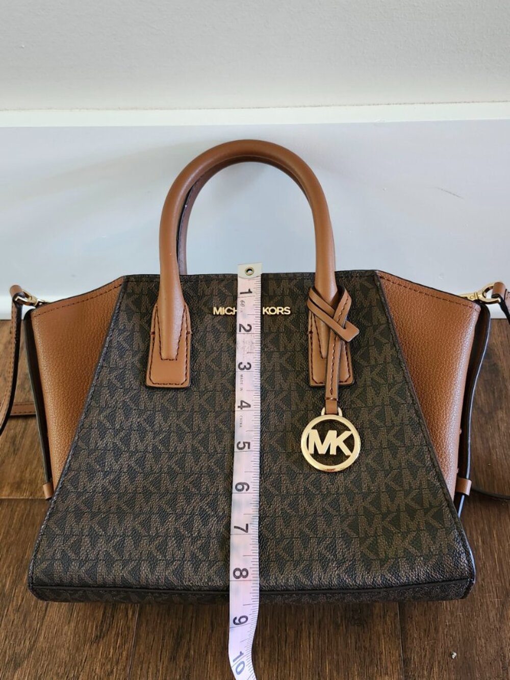 Michael Kors Avril Small Logo Satchel + Matching Wallet – Brown MK – NWOT - Picture 11 of 16